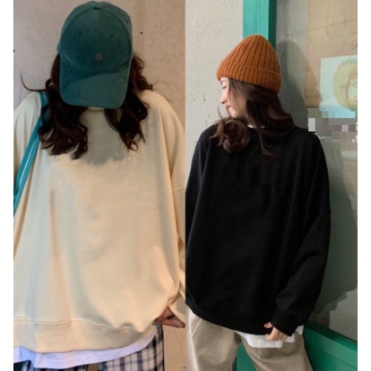 Áo Sweater Form Rộng Unisex Tay Bồng Nam Nữ Mặc Được Chất Nỉ Hàng Xuất Dày Đẹp | BigBuy360 - bigbuy360.vn