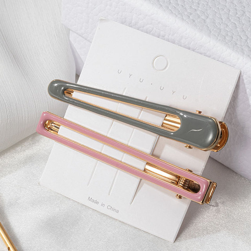 Bộ 3 kẹp tóc kiểu mỏ vịt bằng hợp kim Acrylic màu kẹo phong cách Hàn Quốc dễ thương