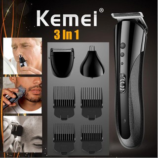 Tông đơ cắt tóc cạo râu kiêm tỉa lông mũi KM-1407 - Tông đơ đa năng 3in1