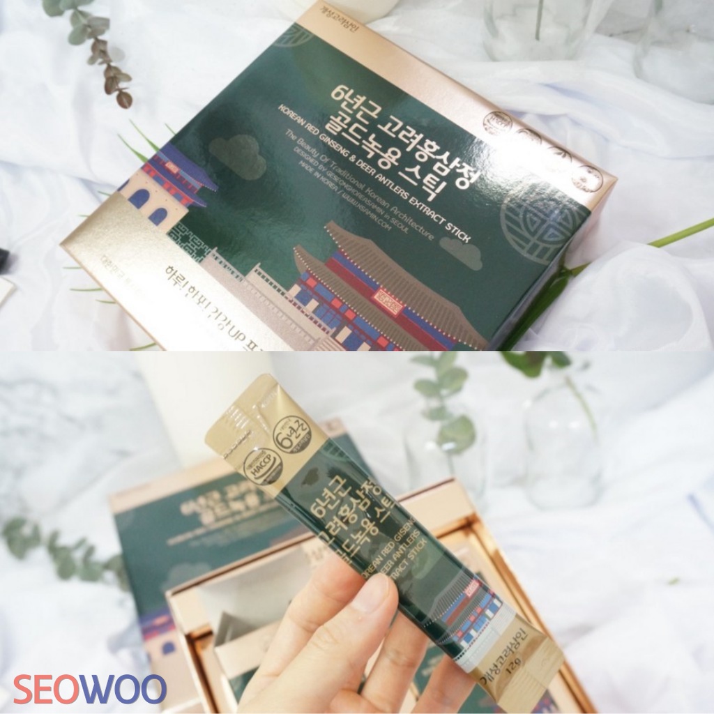 Tinh chất nhung hươu hồng sâm 6 năm tuồi GeaSong Korea 12g * 30 gói