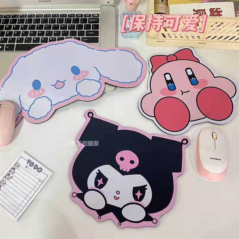 Miếng Lót Chuột Bàn Phím Máy Tính In Hoạt Hình Sanrio Kirby Kuromi Dễ Thương Chống Trượt