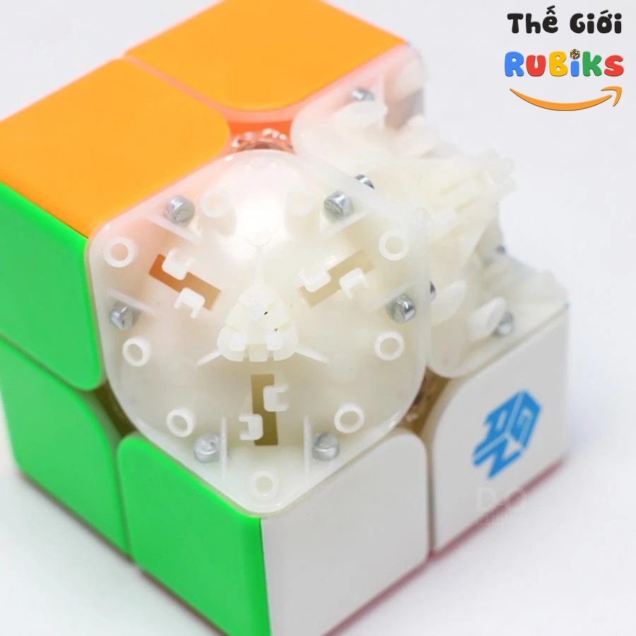 Rubik GAN 249 V2 M 2x2 Có Nam Châm - Siêu phẩm GAN249 M V2 Sticker &amp; Stickerless