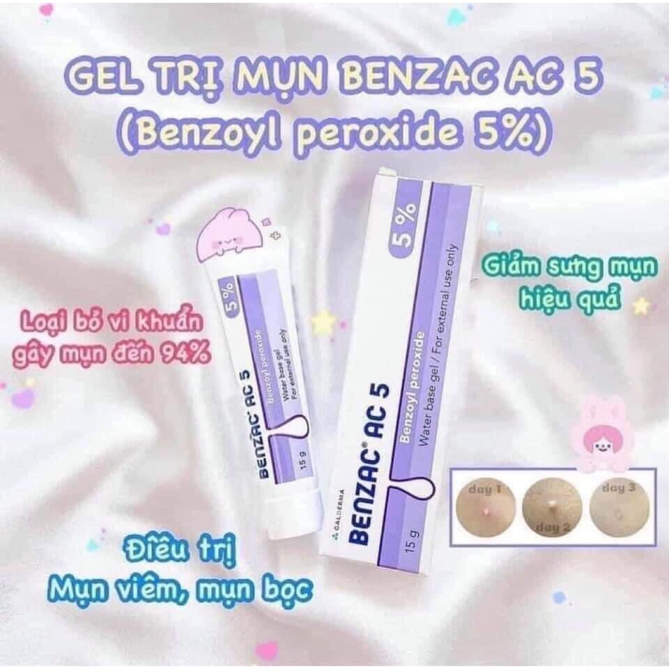 Chấm Mụn Benzac AC, Hỗ Trợ Giảm Mụn Benzac AC Benzoyl Peroxide - Galderma