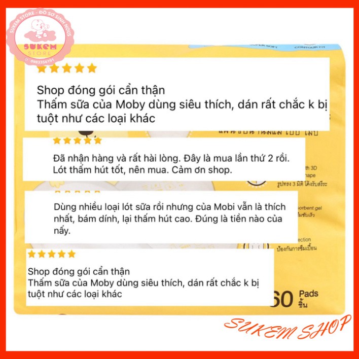 Miếng Thấm Sữa Cho Mẹ Moby Thoáng Khí Thấm Hút Cực Tốt  [CHÍNH HÃNG]