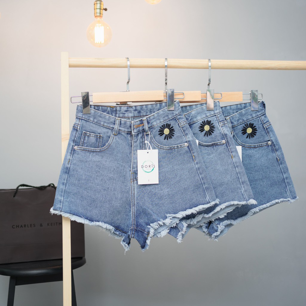 Quần Short Jean Rách Kiểu Nhiều Mẫu Lưng Cao Ảnh Thật