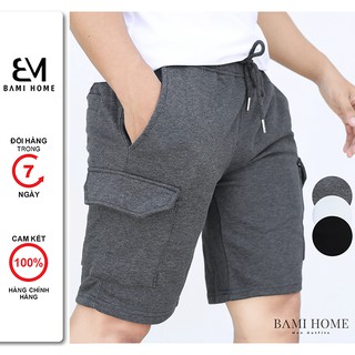 Quần short nỉ túi hộp BAMI HOME chất nỉ dày dặn, túi hộp phong cách cá tính QSN- 011