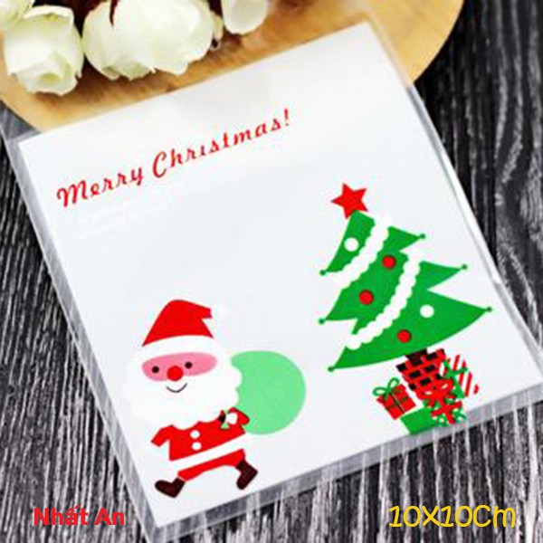 Túi dán Noel 10x10cm (Mẫu 19) - 100 cái