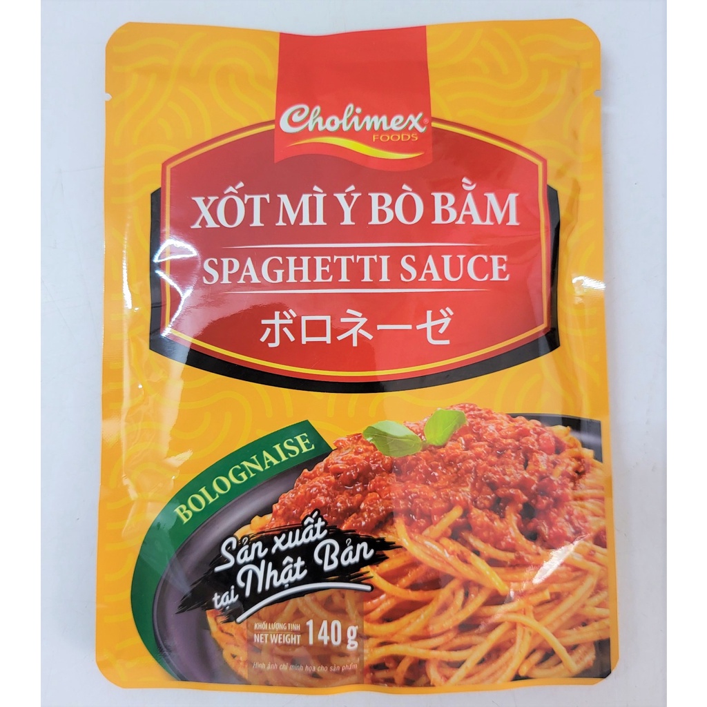 [Túi 140g – NHÃN ĐỎ] XỐT MÌ Ý BÒ BẰM [Japan] CHOLIMEX Bolognaise Spaghetti Sauce