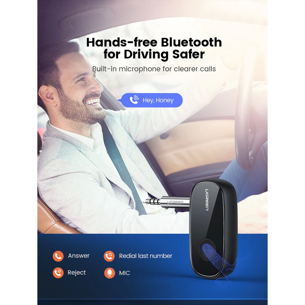 Thiết bị nhận Bluetooth 5.0 HiFi hỗ trợ aptX LL cho amply, loa, tai nghe, xe hơi chính hãng Ugreen