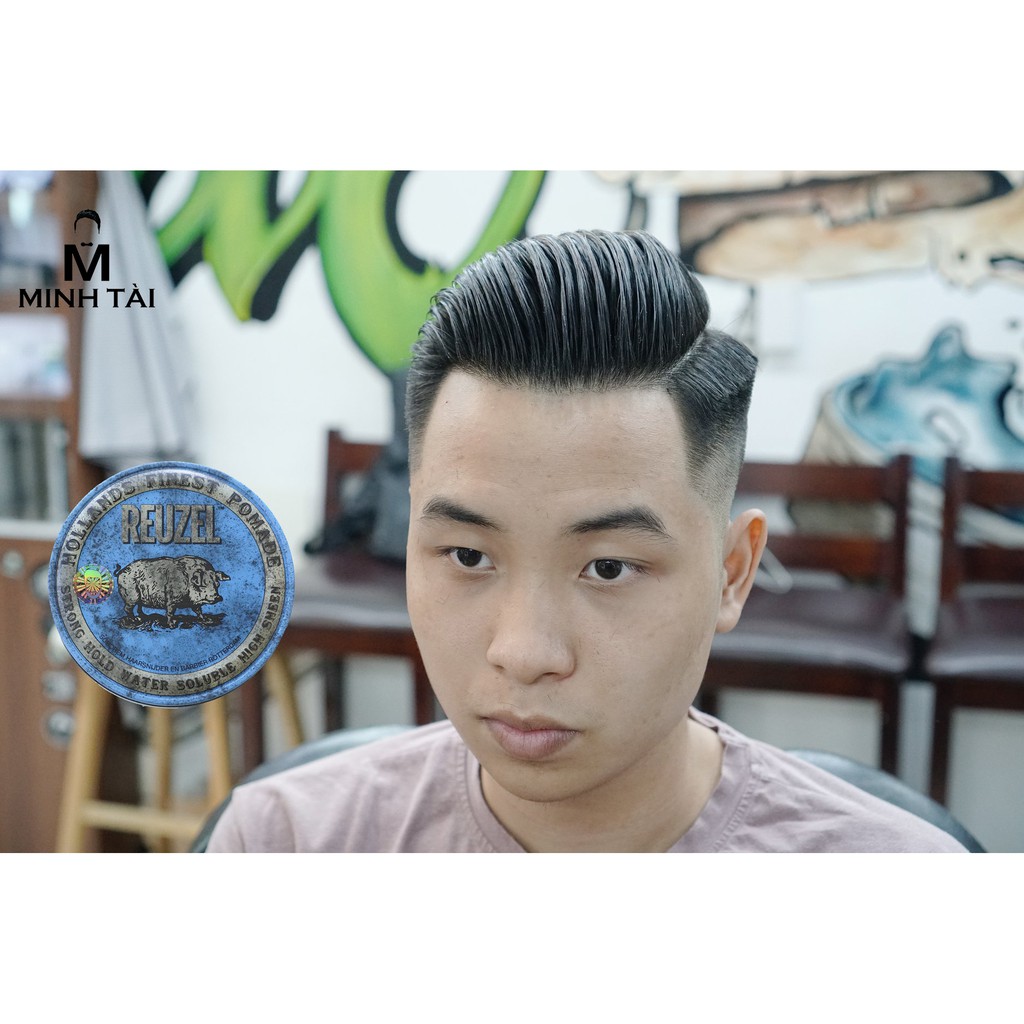 Sáp Vuốt Tóc Nam Reuzel Blue Pomade - Hàng Chính Hãng + Xịt Dưỡng Tóc Reuzel Tonic 20ml + Lược Chải Tóc Pomade