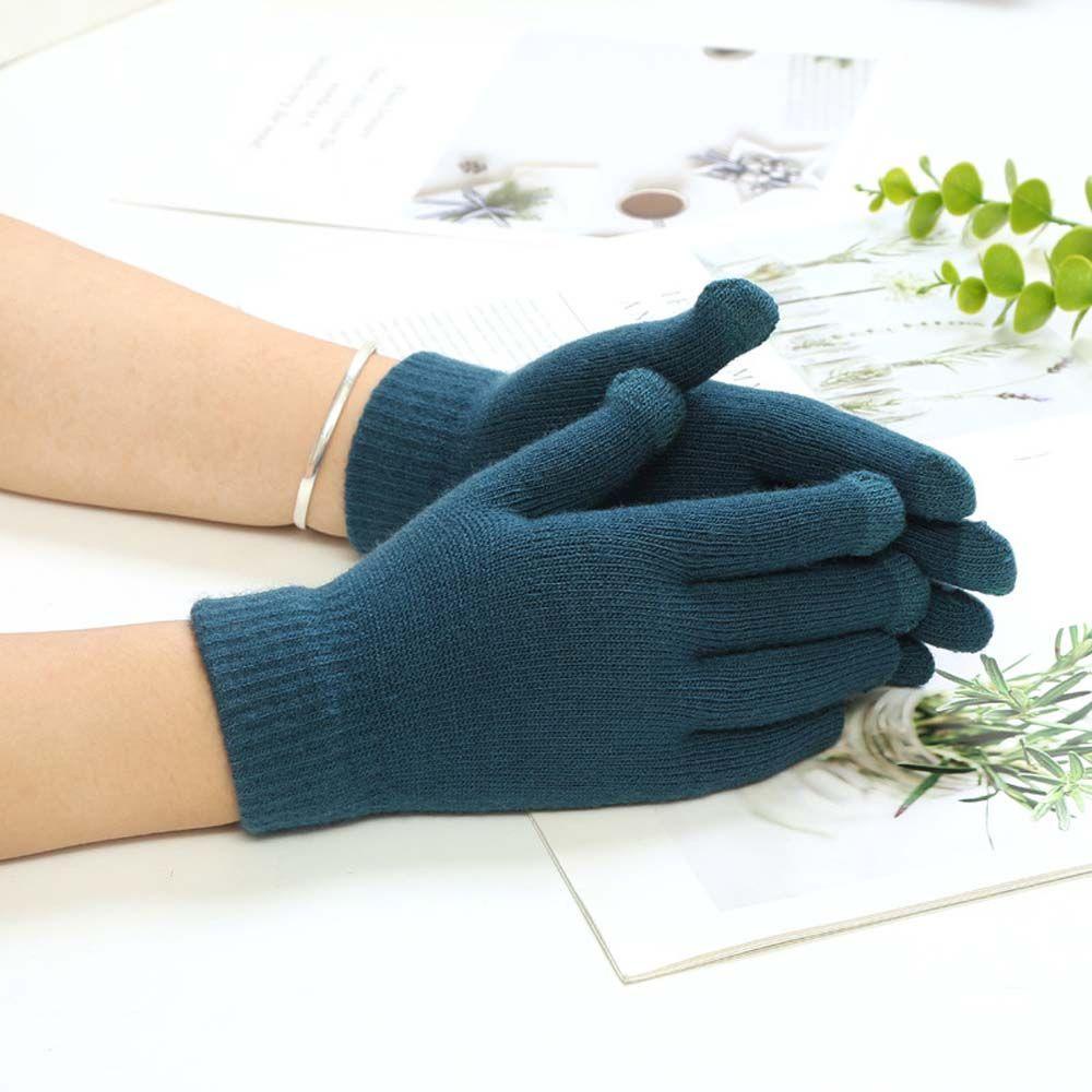 Găng Tay Năm Ngón Dày Mềm Mại Co Giãn Màn Hình Cảm Ứng 2life