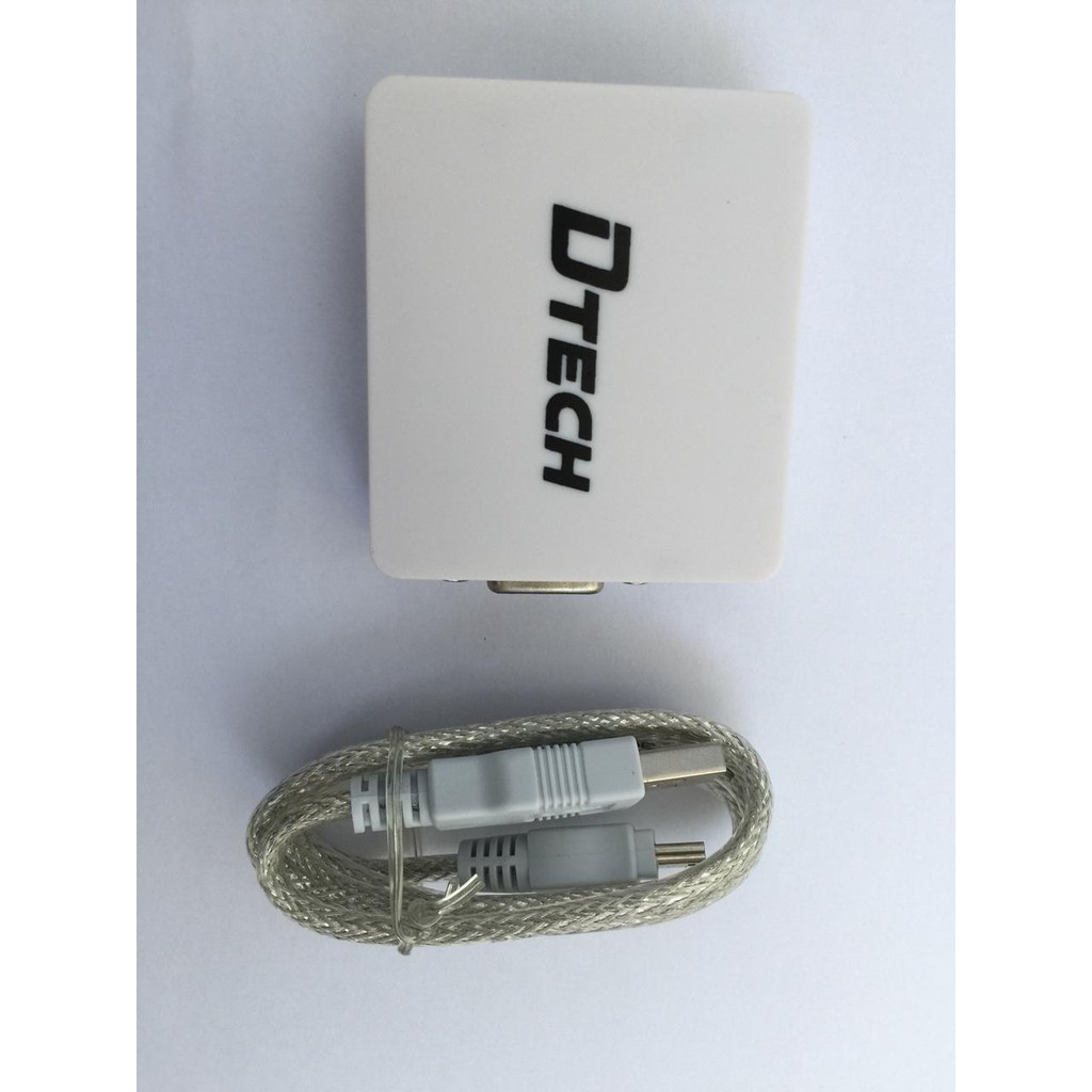Đầu chuyển đổi VGA sang HDMI-Cáp chuyển đổi VGA sang HDMI DTech DT-6527 có tiếng