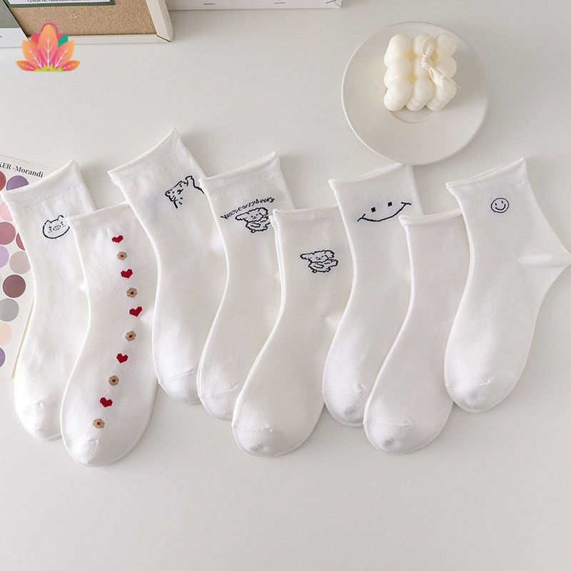 Tất ống họa tiết hoạt hình thiết kế xinh xắn dành cho nam và nữ