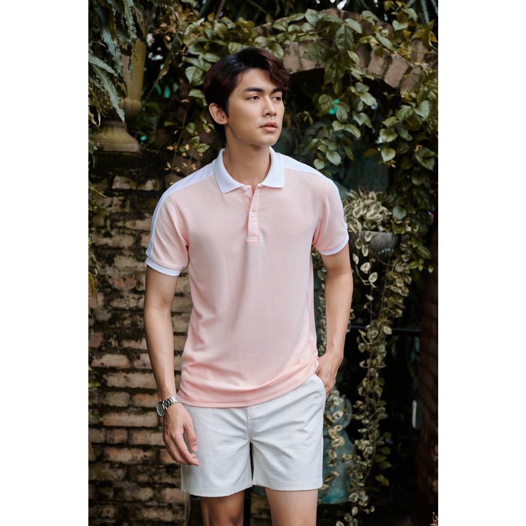 Áo Polo nam PINK IVUS vải cá sấu cotton xuất xịn, trẻ trung, thanh lịch, chuẩn form - HUSSIO