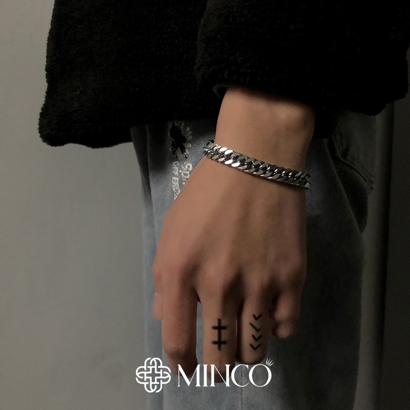 Lắc Tay Nam Basic dạng xích Minco Accessories phụ kiện thời trang Phong Cách Streetwear Cá Tính LT15