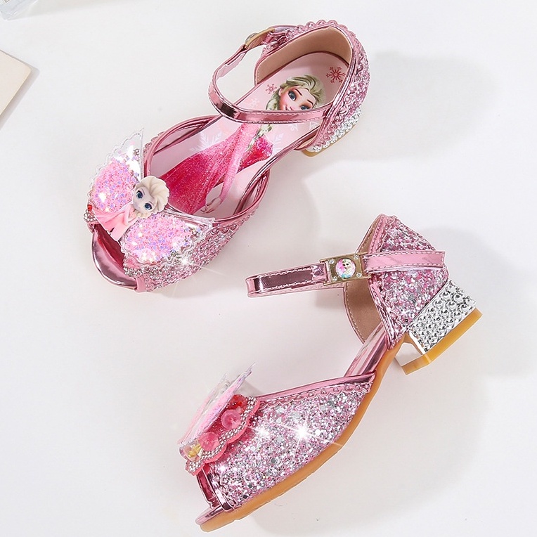 Giày công chúa Elsa cho bé gái 3-8 tuổi họa tiết hình Elsa xinh xắn