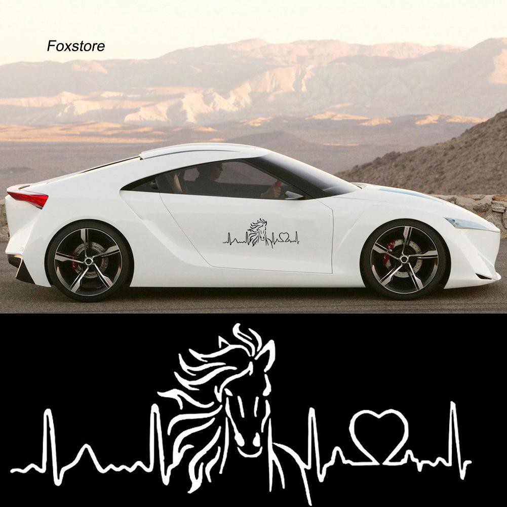 Giấy dán kính xe hơi hình nhịp tim và nhịp tim xinh xắn