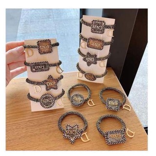 Dây Buộc Tóc Mặt Đá Dior Siêu Xinh Hàng Mới Về - Dây buộc tóc đính đá DIOR