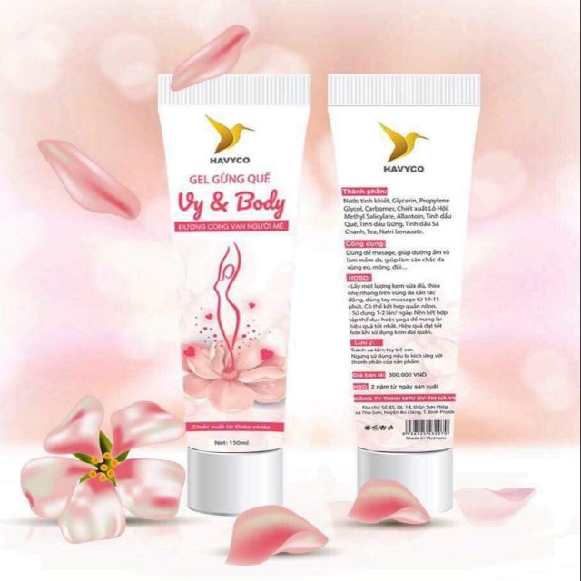 Gel tan mỡ gừng quế Vy&Body