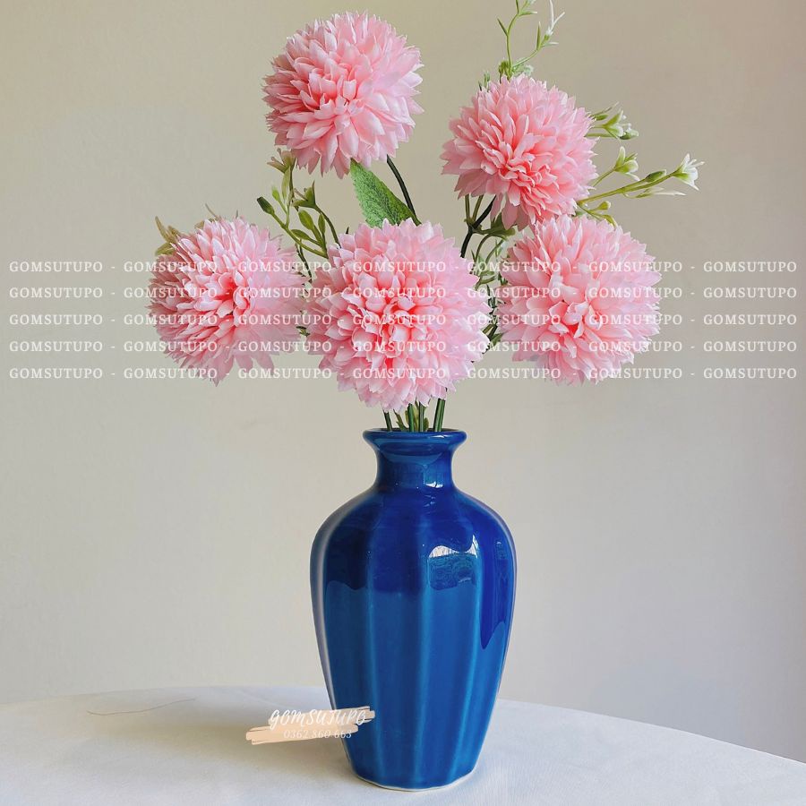 Lọ hoa mini màu Pastel xanh Mint, xanh Dương, Xanh Ngọc decor gomsutupo bình gốm trang trí gốm sứ TUPO Bát Tràng