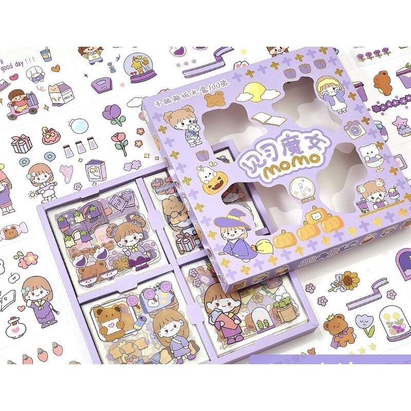 [1 Miếng] Sticker dễ thương siêu dính trang trí bình nước, sổ tay tiện dụng
