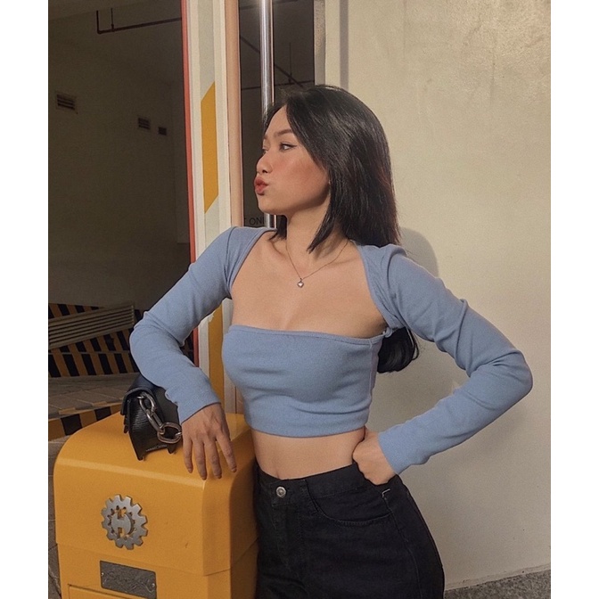 miitee top - croptop nơ lưng cột nơ ( ảnh thật sàn)