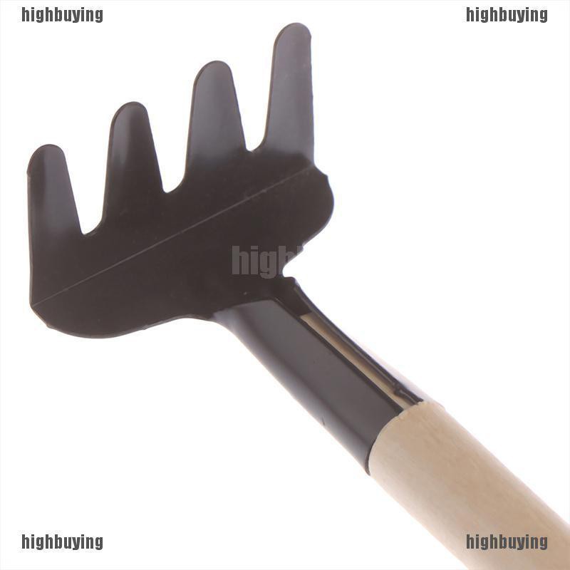 Bộ dụng cụ làm vườn mini bằng kim loại có tay cầm kim loại