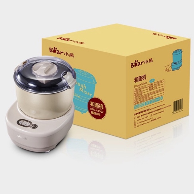 Máy trộn bột Bear máy nhồi bột tự động, chính hãng 1 đổi 1, dung tích 3.5l