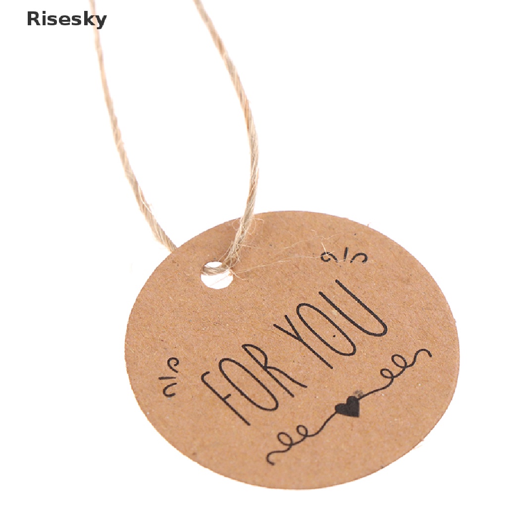 100 Thẻ nhãn giấy kraft in chữ &quot;For you&quot; dùng để trang trí gói quà