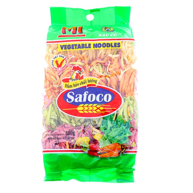 Mì rau củ Safoco 500g sợi lớn