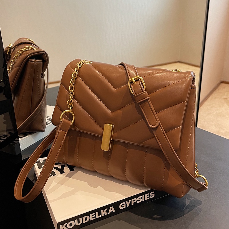 Túi đeo chéo IELGY màu sắc đơn giản phong cách retro cho nữ