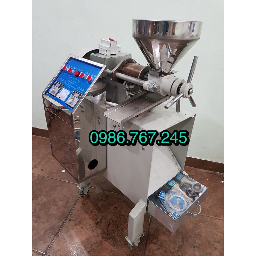 Máy ép dầu lạc kinh doanh công suất 15kg/h, máy ép dầu 6yl30