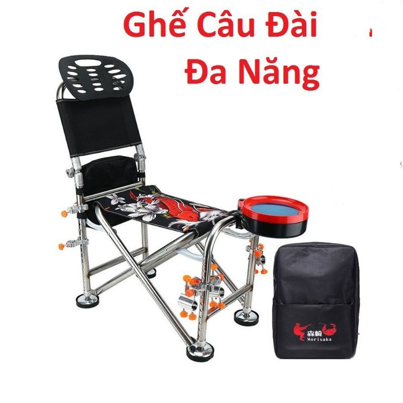 Ghế Câu Đài Cá Chép - ghế câu cá địa hình full phụ kiện , ghế câu đa năng