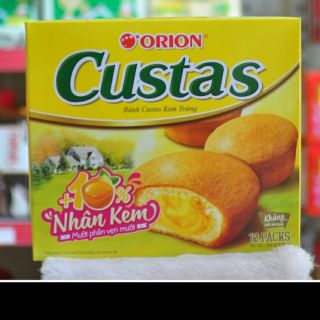 Bánh Custas kem trứng của Orion. Hộp 12 chiếc. 282gr/ hộp