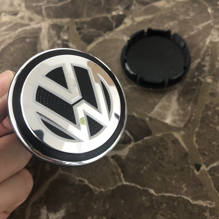 Logo chụp mâm, ốp lazang bánh xe ô tô Volkswagen - Đường kính 55mm và 65mm