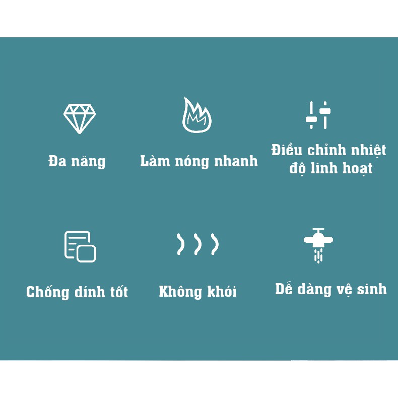 Bếp Nướng Lẩu 2 Ngăn Dài ⚡ ĐA NĂNG ⚡ Nồi lẩu nướng điện 2 trong 1 tiết kiệm điện năng- GD201