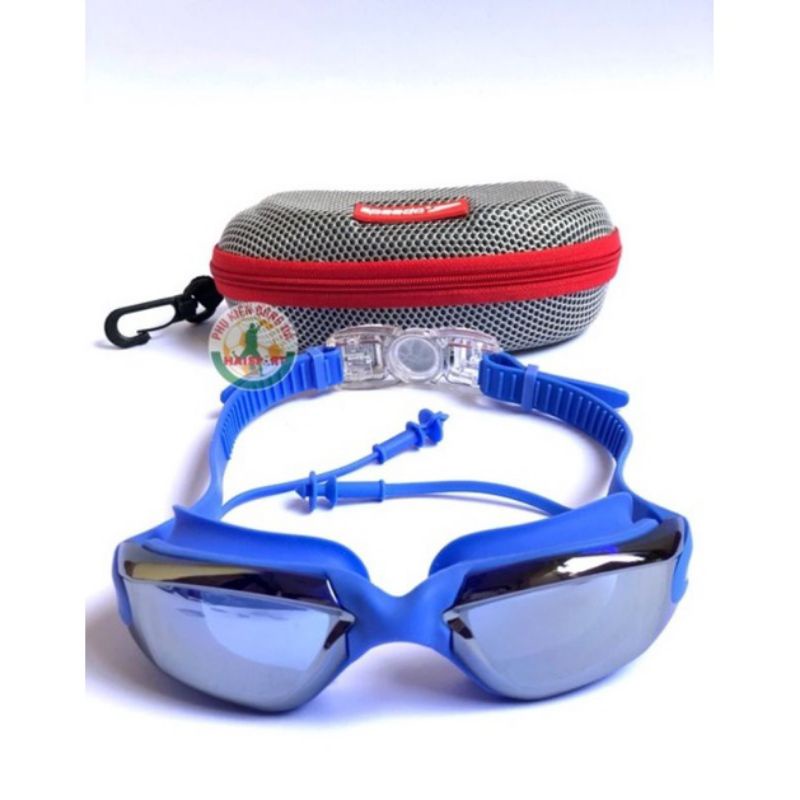 Kính bơi tráng gương Speedo S86 - có hộp đựng cao cấp - chống tia UV - bịt tai chống nước