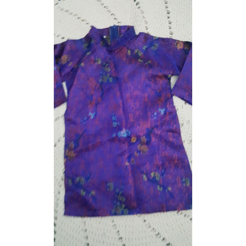 áo dài hoa gam 3D be  size .1 new 100%. size 1