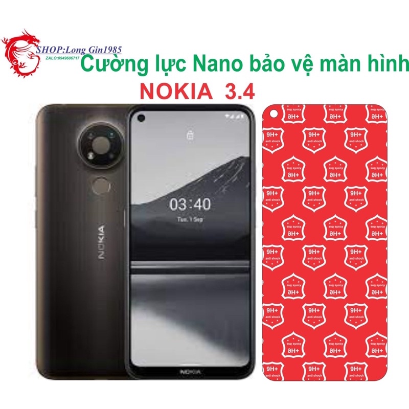 Nokia 3.4 Cường lực Nano chống va đập chống trầy xước tốt