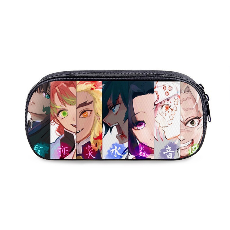 Túi Đựng Bút Chống Thấm Nước Hình Anime Demon Slayer Tanjirou Nezuko Zenitsu Inosuke BY2 YB2