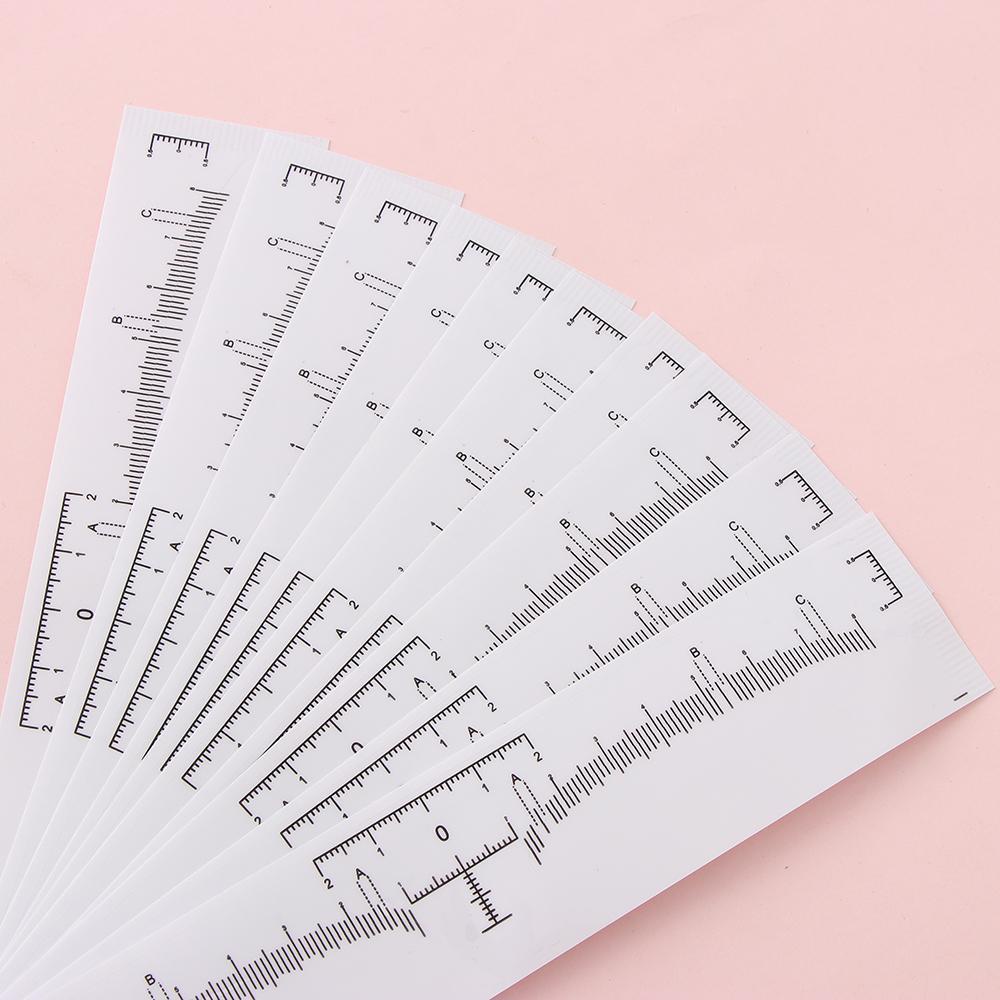 Set 10 / 50 Thước Dán Hỗ Trợ Xăm Lông Mày Có Thể Tái Sử Dụng Tiện Lợi