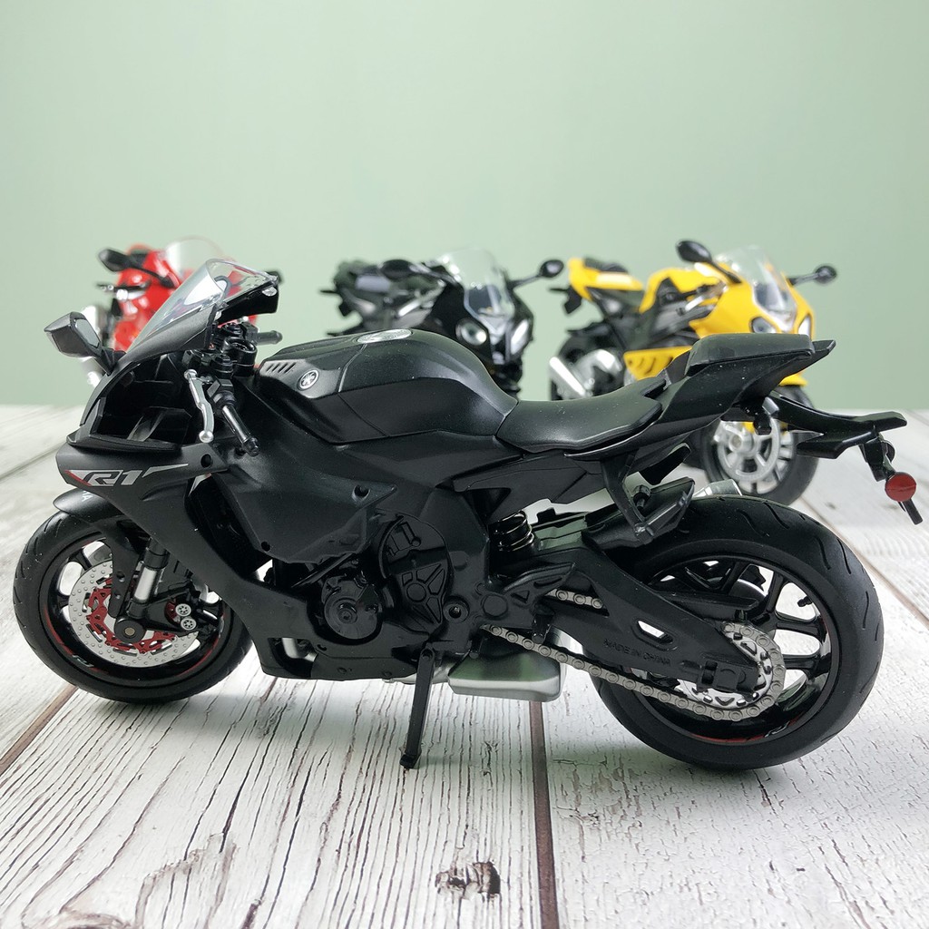 Xe mô hình Moto Yamaha YZFR1 tỉ lệ 1:12 màu ĐEN