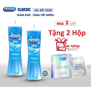 [Tặng 2 Hộp BCS Durex] Gel Bôi Trơn Durex Play Classic 50ml Chính Hãng, Giúp Cuộc Yêu Thăng Hoa