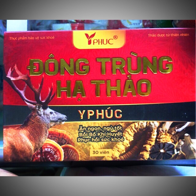 Đông Trùng Hạ Thảo Y Phúc (ăn ngon, ngủ tốt, bồi bổ khí huyết, phục hồi sức khoẻ)(1 hộp uống được 1 tháng)