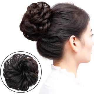 búi cột giả tóc xoăn