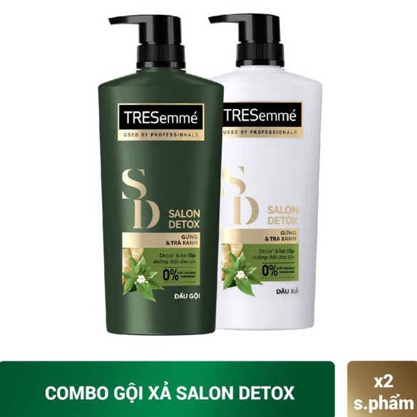 COMBO dầu gội, xả Tresemme Salon Detox 650ml (hàng công ty)