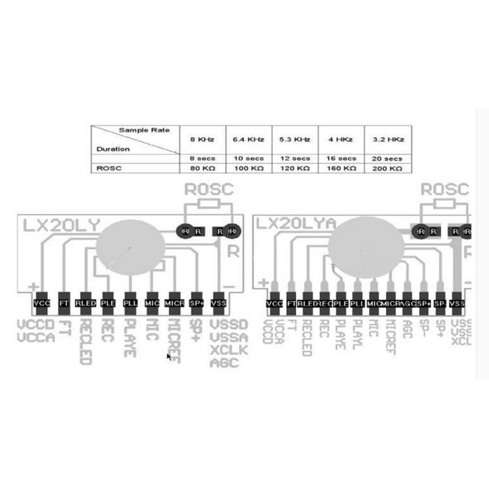 Mô Đun Ghi Âm Giọng Nói Tzt Lx20Lya Isd1820 10s 20s 20secs