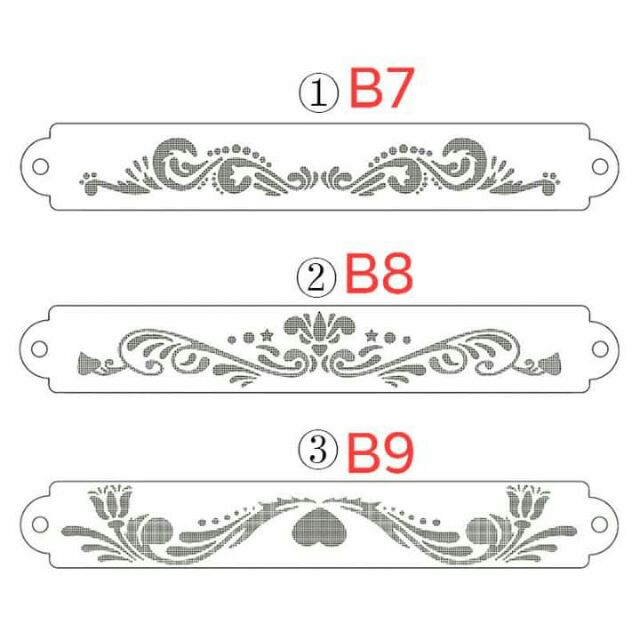 Khuôn vẽ mini dẻo 8*32cm (đường diềm