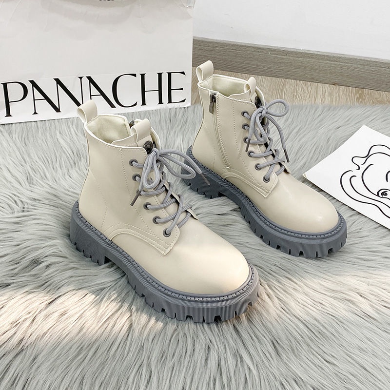 Giày Boot Martin Thiết Kế Mới Thời Trang Mùa Xuân Thu Theo Phong Cách Anh Dành Cho Nữ