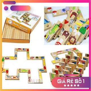 Đồ chơi gỗ Domino nối hình 28pcs Meets dragon